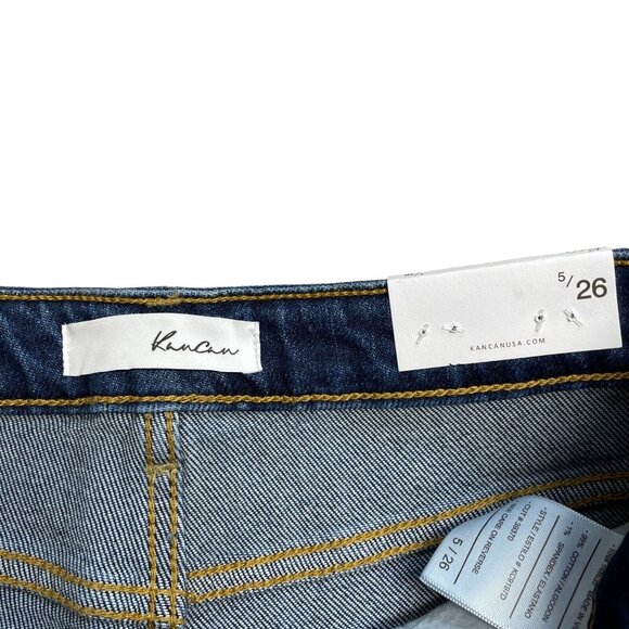KANCAN JEANS MILAN HIGH RISE MOM SIZE 5/26 DISTRESSED KC9197D RELAXED FIT NWT - Picture 8 of 14